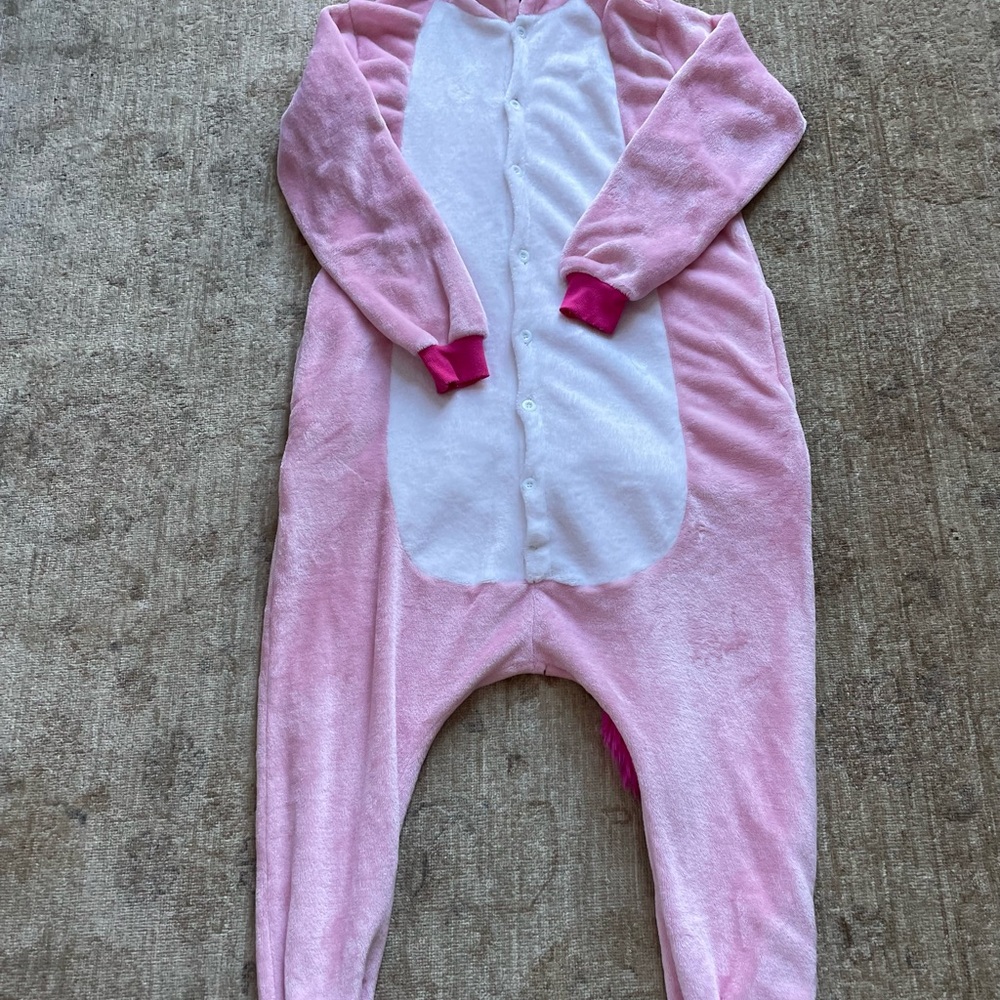 Pink and White Unicorn Onesie Pajamas - Picture 15 of 16